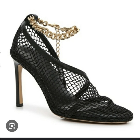 Bottega Veneta Mesh Chunky Chain Sandals - Picture 1 of 12